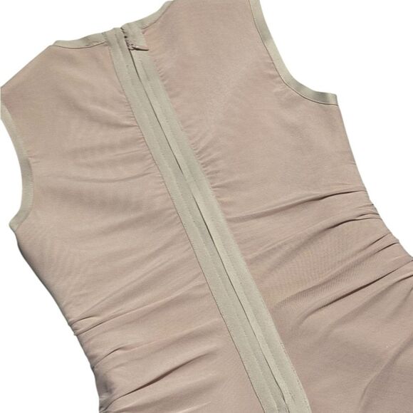 NWT ELLIATT X REVOLVE Harriet nude sleeveless ruched waist Mini Dress sz small - Picture 7 of 10
